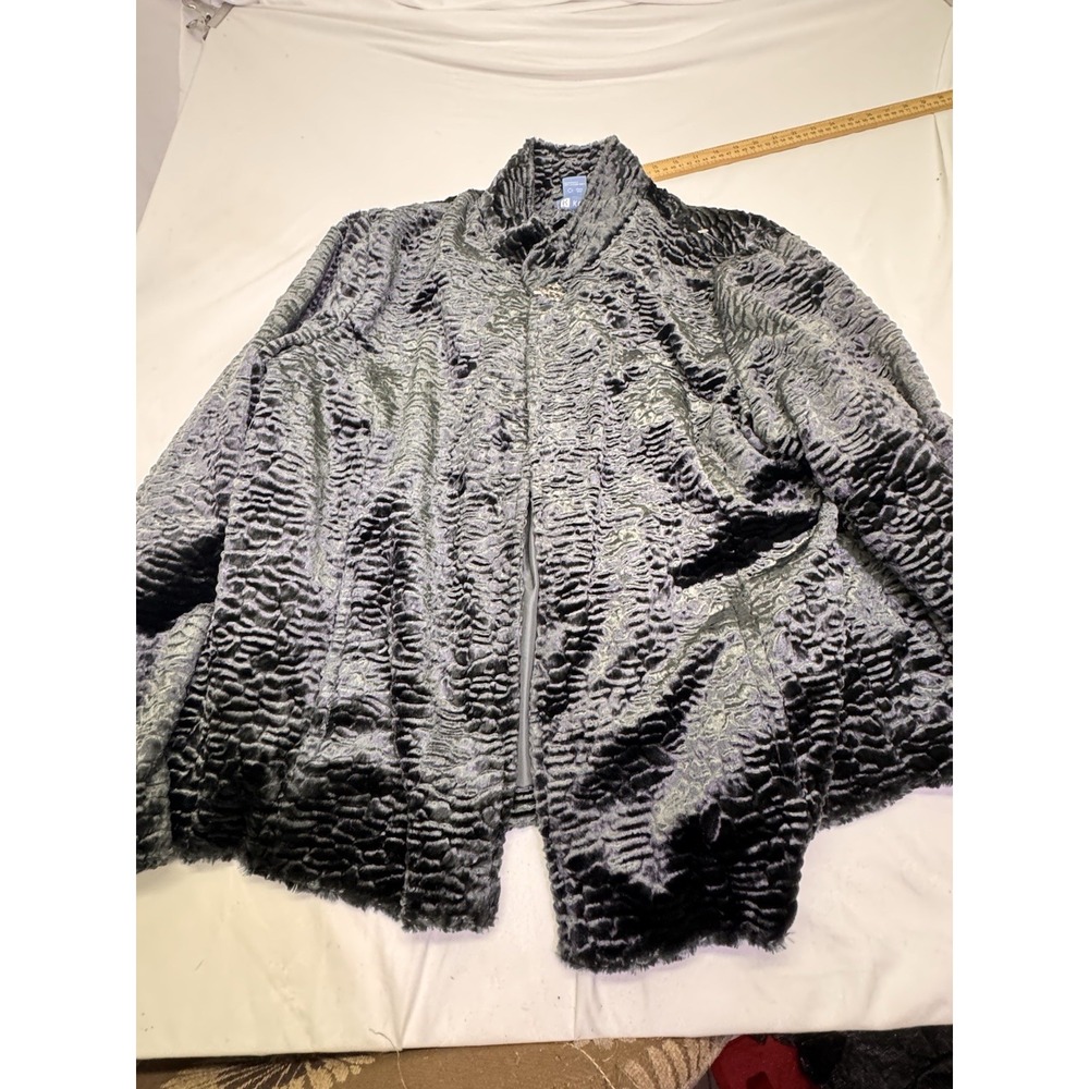 Velvet Blazer /jacket Black Textured Geometric Koret Black Single Clasp Gothic